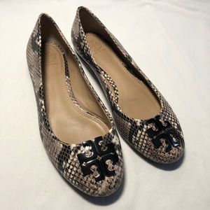 Tory Burch Snake Skin Flats
